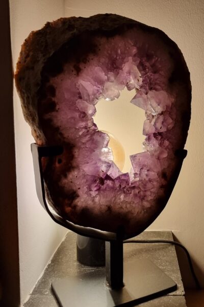 Ancient Precious Stones Amethyst Nodule Slice Set - Brazil in Metal Bases